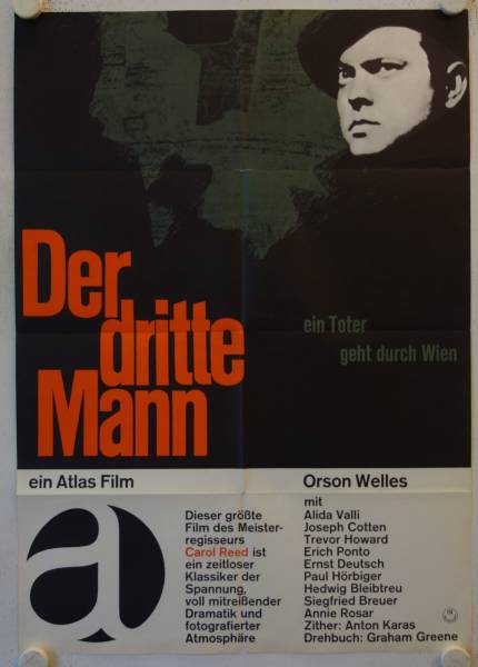 Der Dritte Mann originales deutsches Filmplakat (R63)